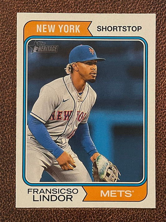 Francisco Lindor - 2023 Topps Heritage - Short Print - Mets