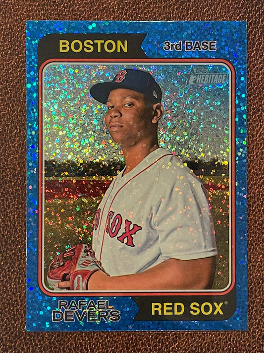 Rafael Devers - 2023 Topps Heritage - Blue Sparkle Parallel - Red Sox
