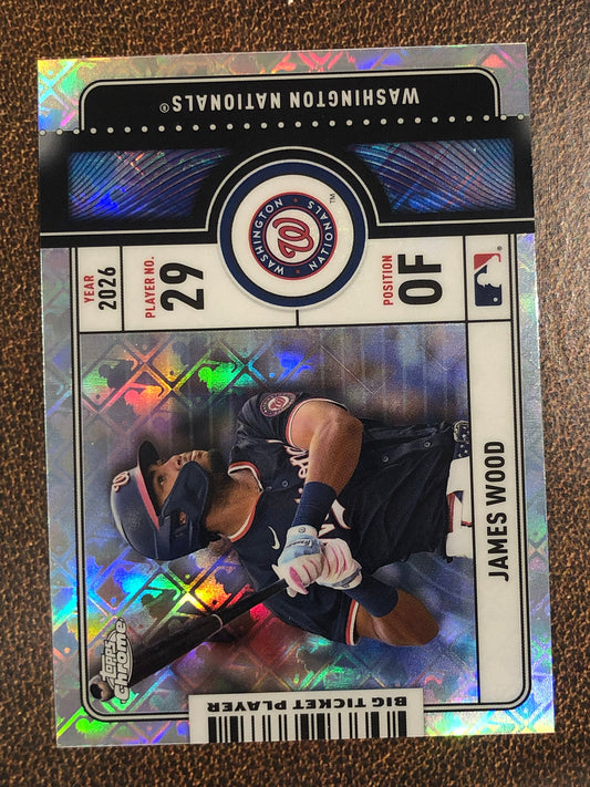 James Wood - 2026 Topps Chrome Logofractor - Big Ticket Player - Nationals