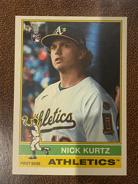 Nick Kurtz - 2025 Topps Heritage High Number - Short Print - Athletics