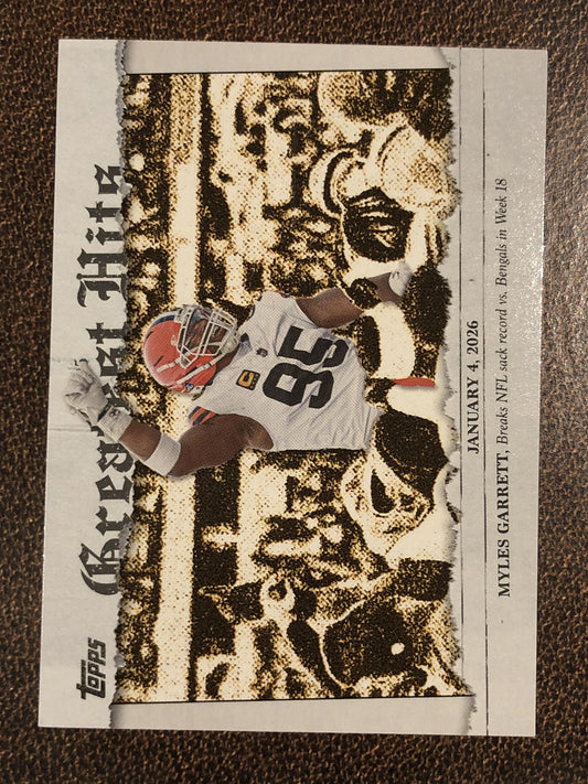 Myles Garrett - 2026 Topps Flagship - Greatest Hits Insert - Browns