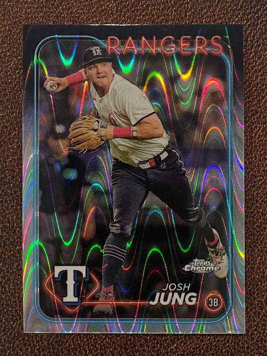 Josh Jung - 2024 Topps Chrome - Raywave Refractor - Rangers