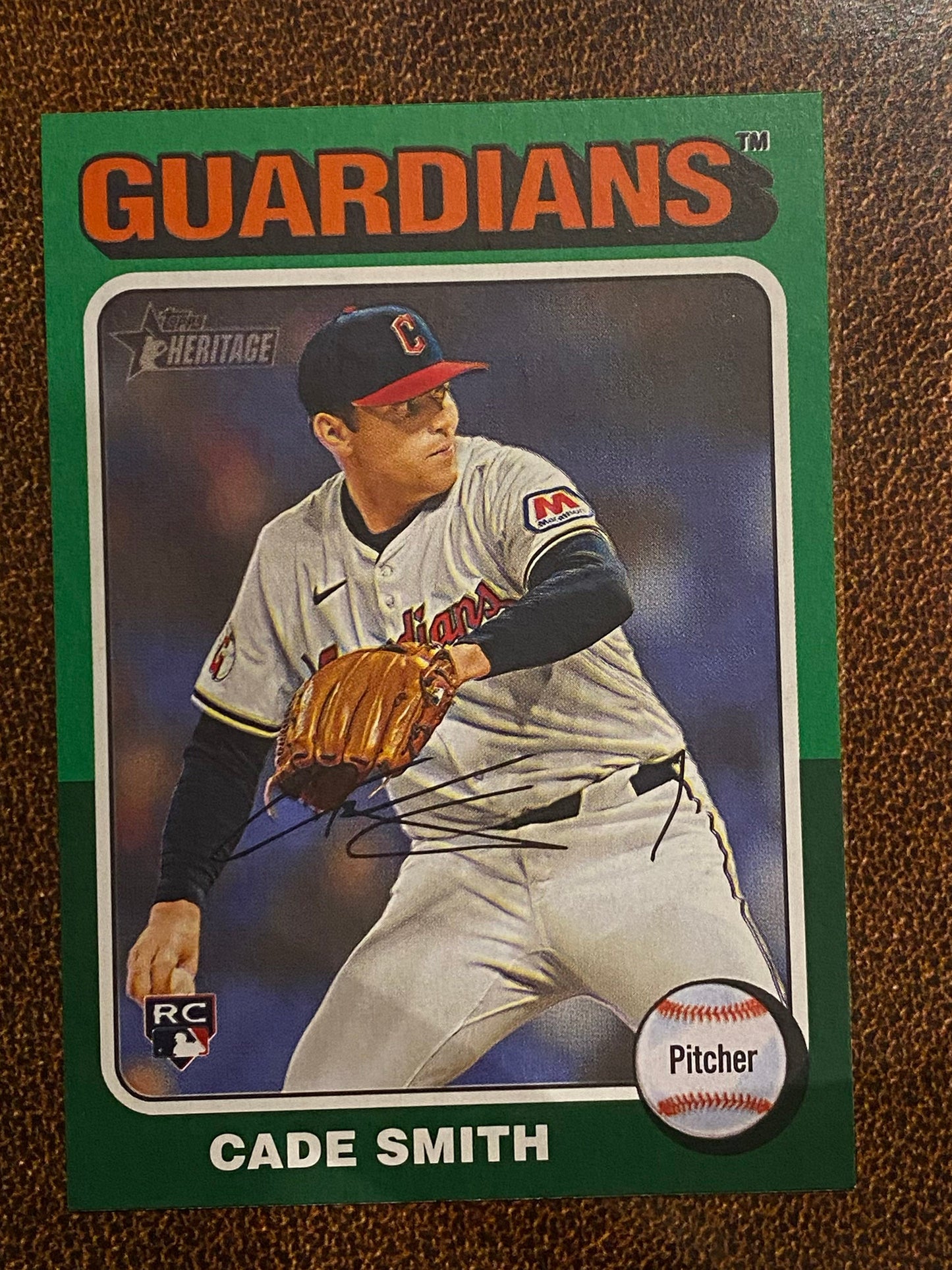Cade Smith - 2024 Topps Heritage High Number - Green Border - Guardians