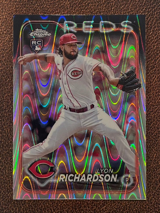 Lyon Richardson - 2024 Topps Chrome - Raywave Refractor - Reds