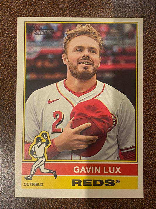 Gavin Lux - 2025 Topps Heritage High Number - Short Print - Reds