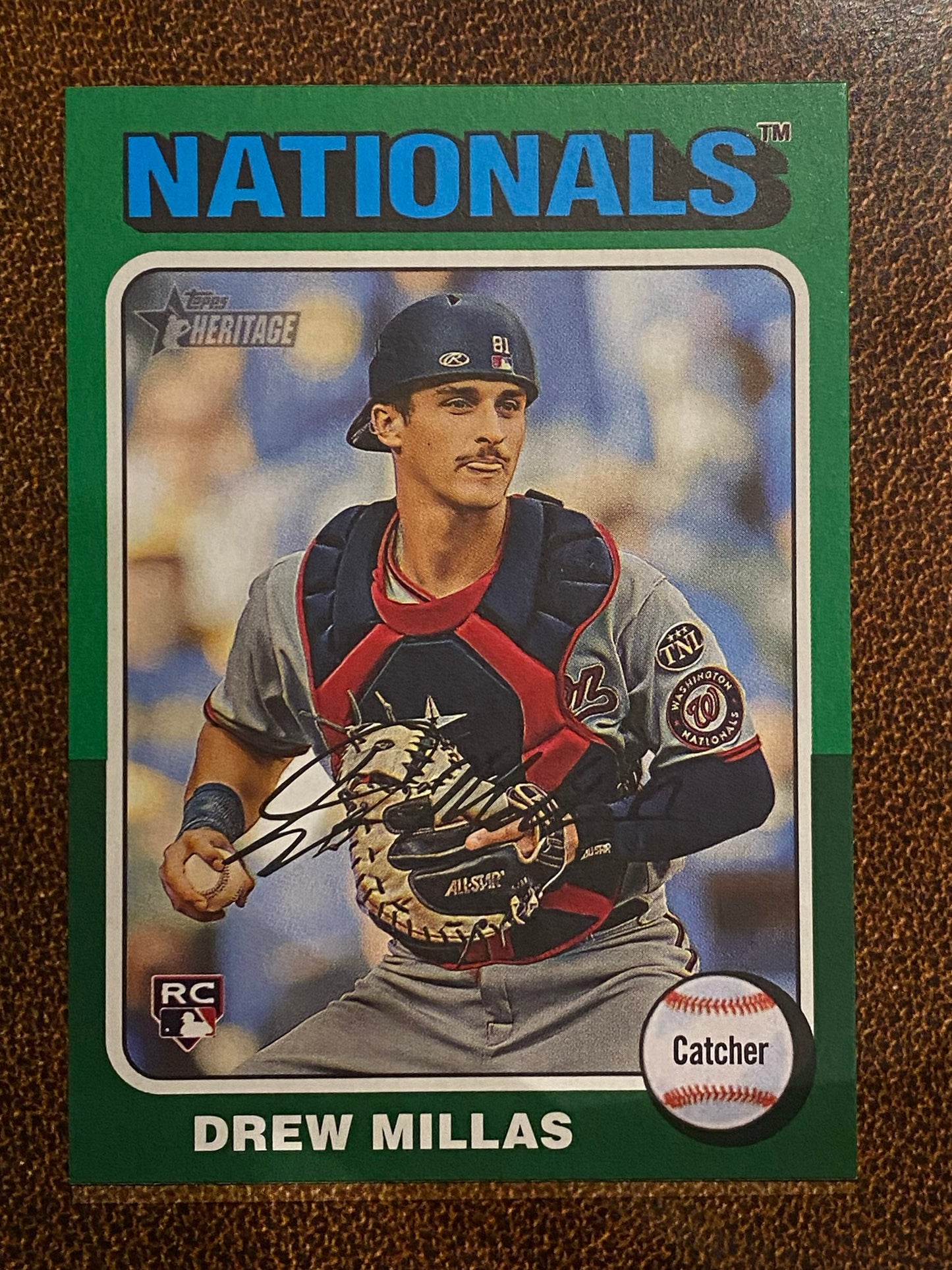Drew Millas - 2024 Topps Heritage High Number - Green Border - Nationals