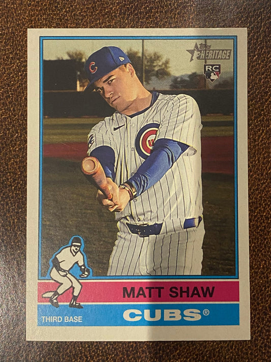 Matt Shaw - 2025 Topps Heritage High Number - Short Print - Cubs