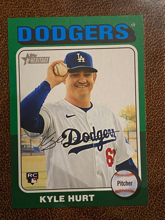 Kyle Hurt - 2024 Topps Heritage High Number - Green Border - Dodgers