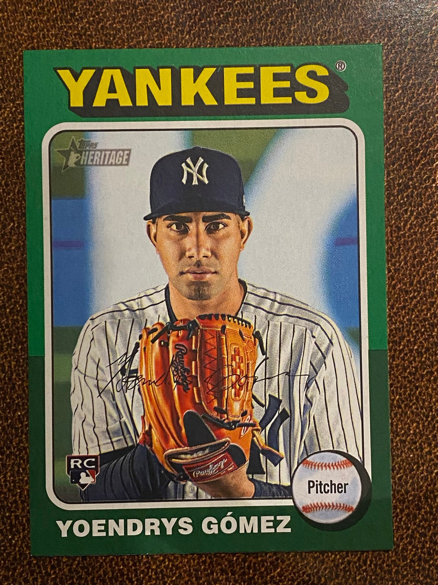 Yoendrys Gomez - 2024 Topps Heritage High Number - Green Border - Yankees