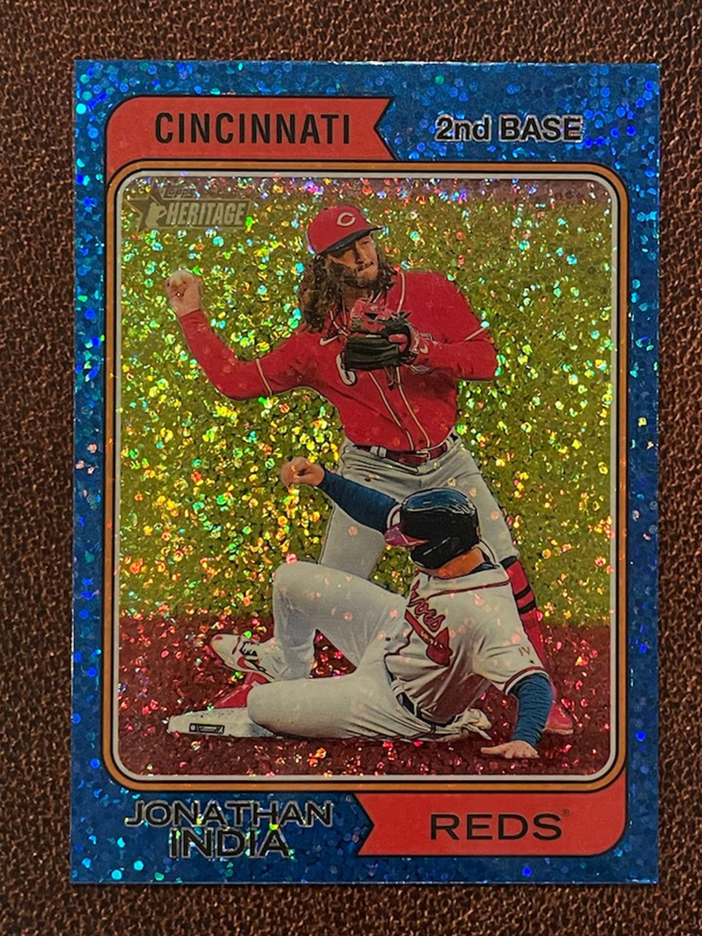 Jonathan India - 2023 Topps Heritage - Blue Sparkle Parallel - Reds