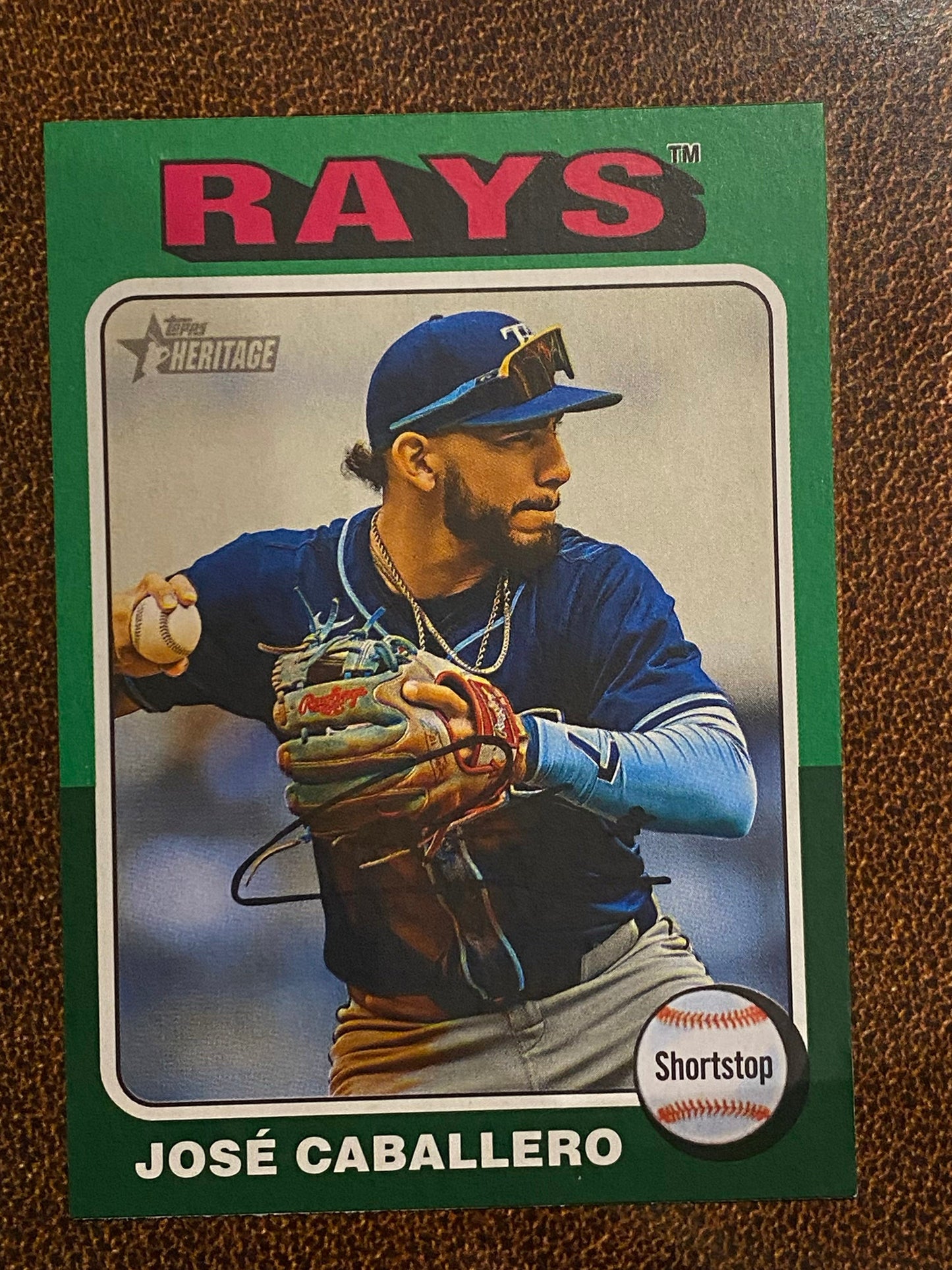 Jose Caballero - 2024 Topps Heritage High Number - Green Border - Rays