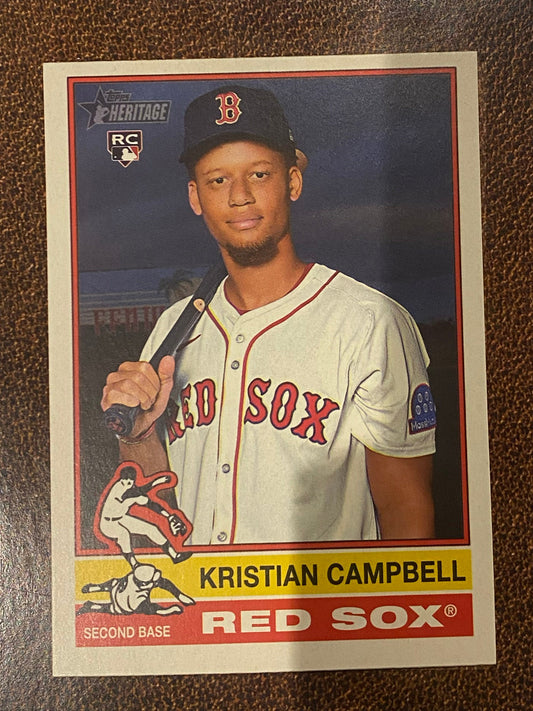 Kristian Campbell - 2025 Topps Heritage High Number - Short Print - Red Sox