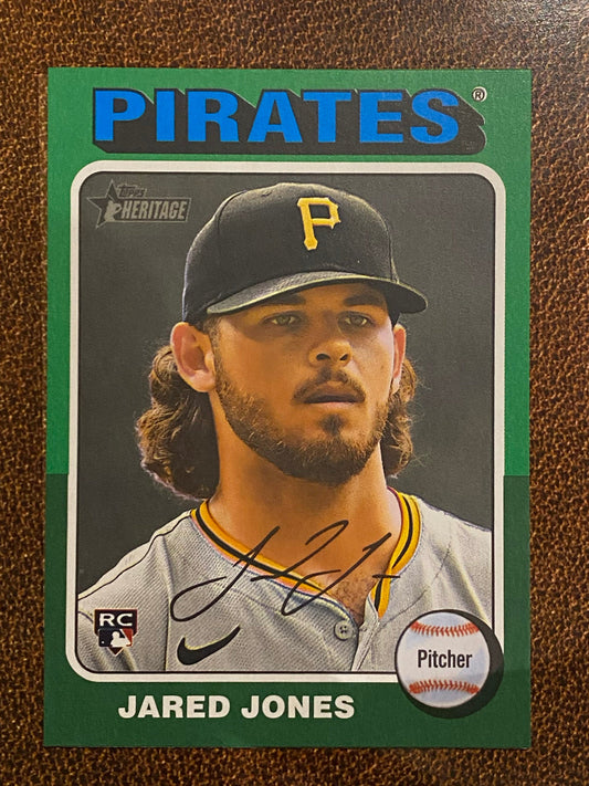 Jared Jones - 2024 Topps Heritage High Number - Green Border - Pirates