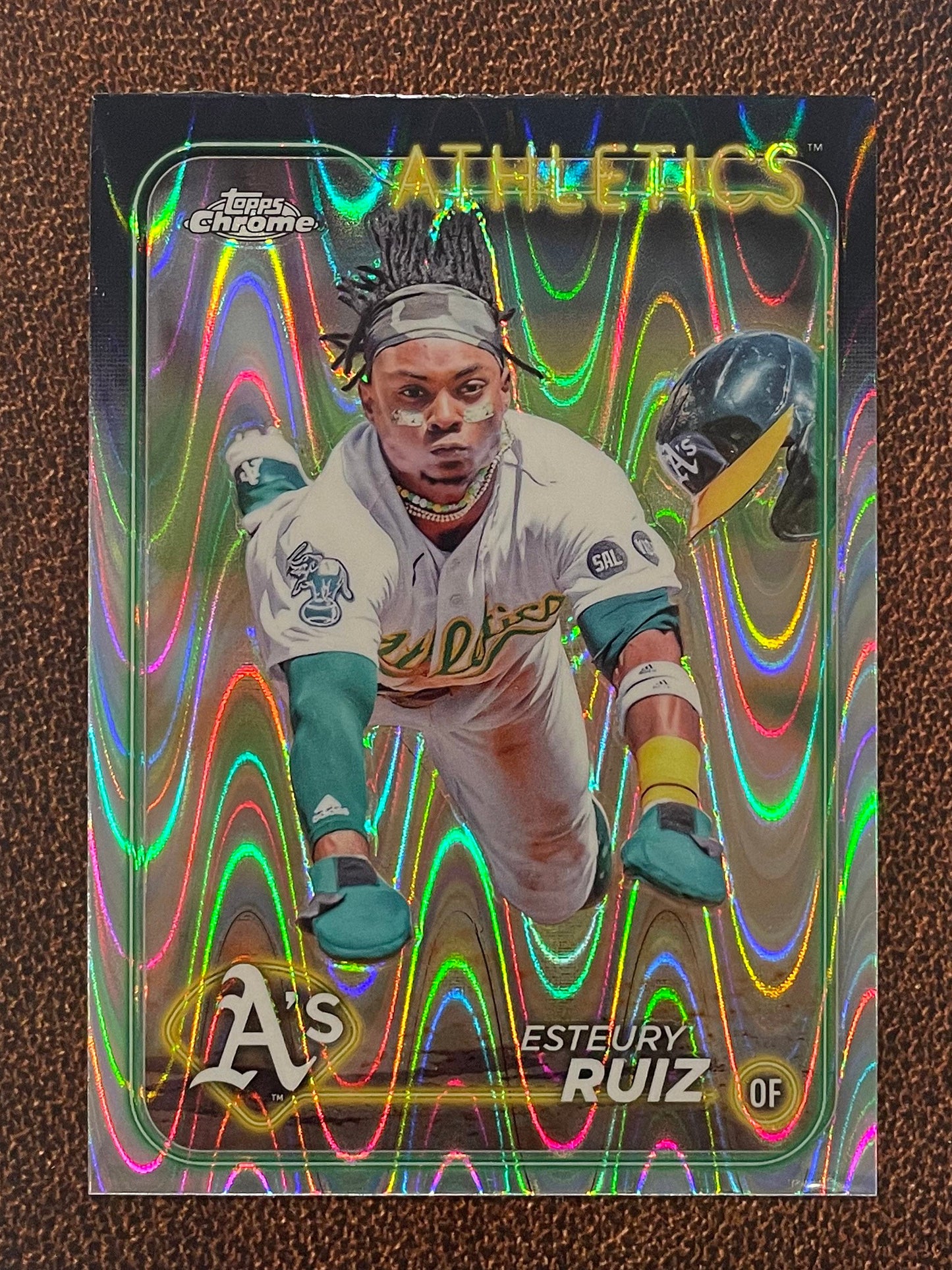 Esteury Ruiz - 2024 Topps Chrome - Raywave Refractor - Athletics