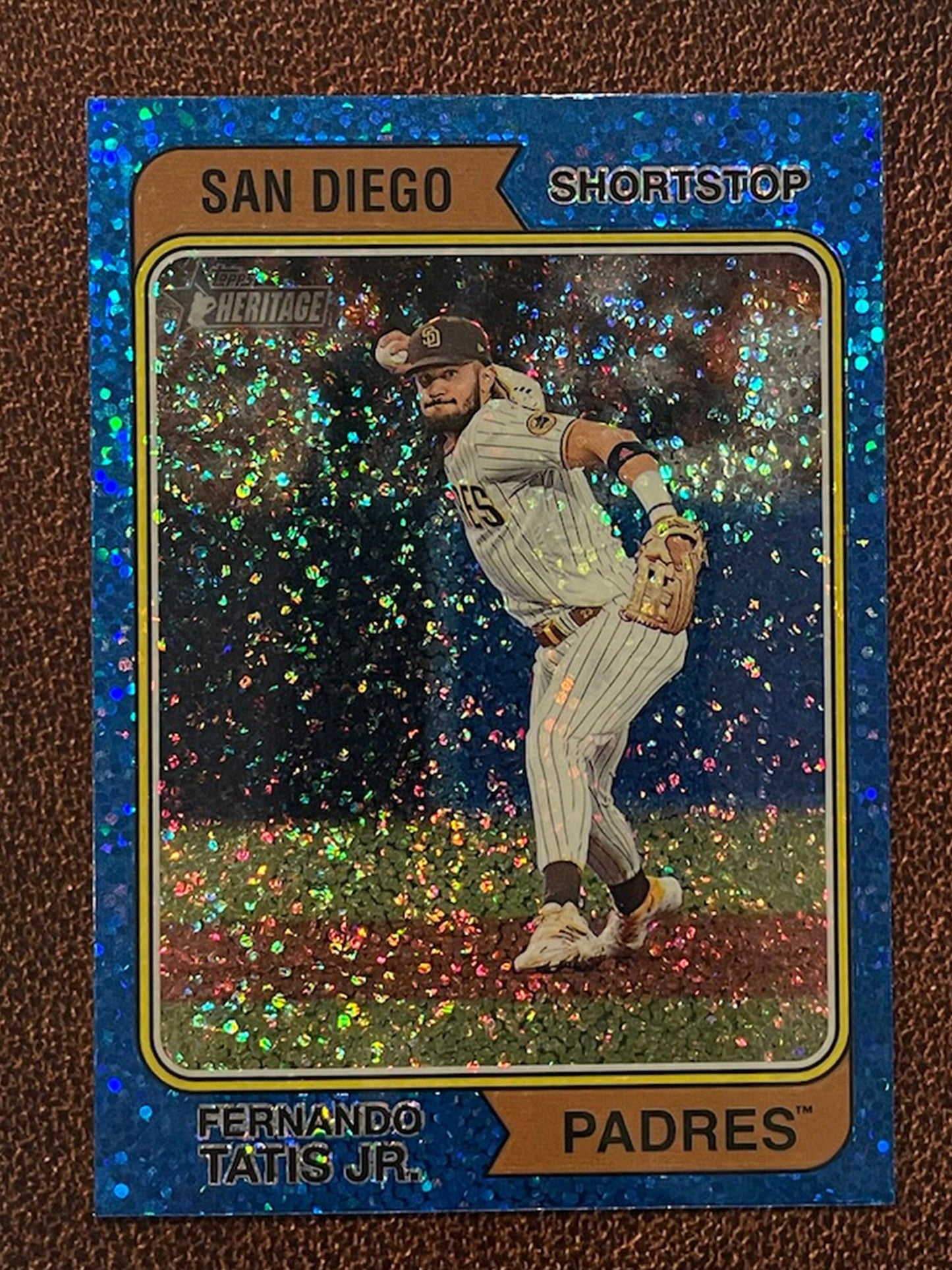 Fernando Tatis Jr. - 2023 Topps Heritage - Blue Sparkle Parallel - Padres
