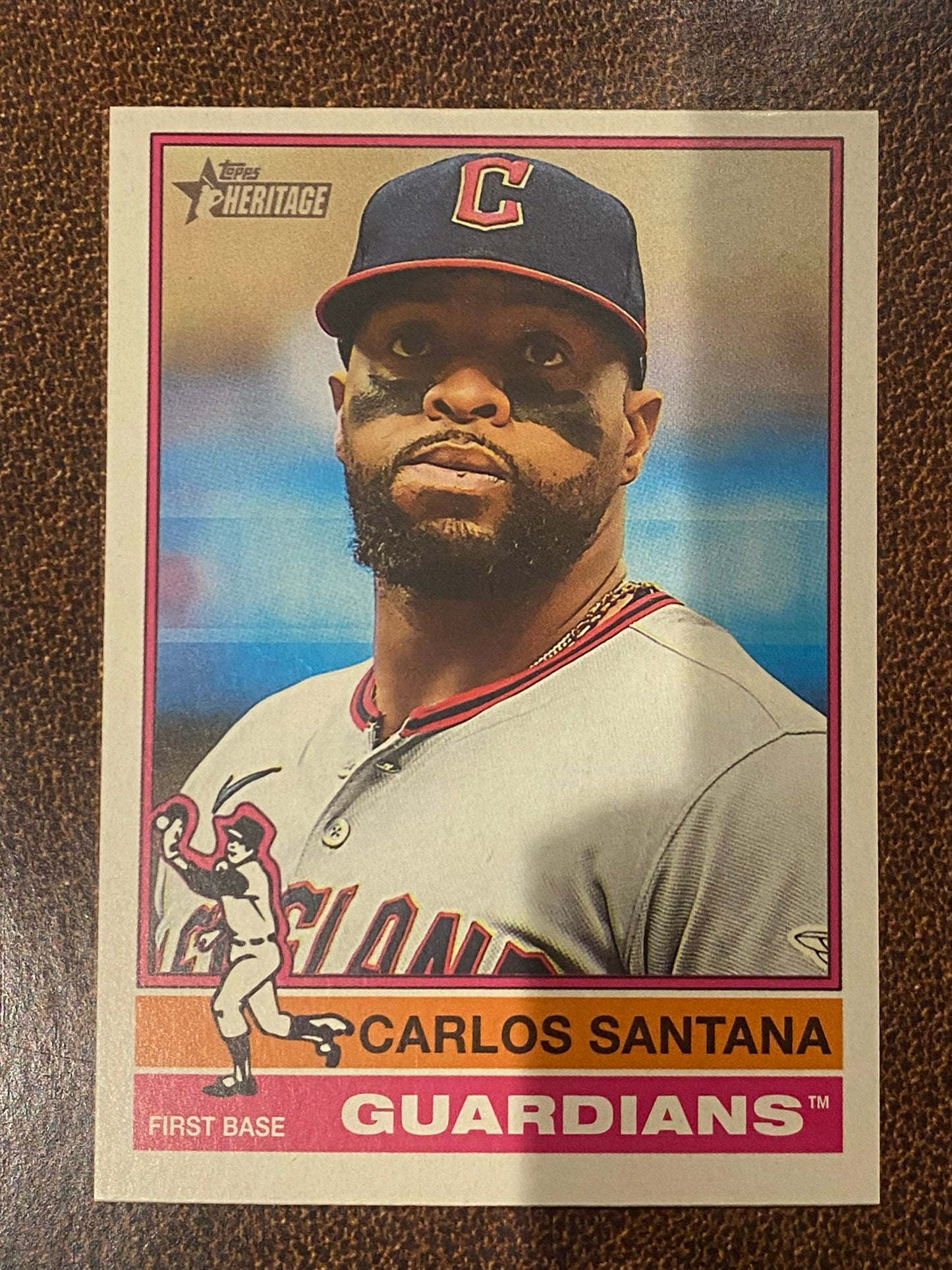 Carlos Santana - 2025 Topps Heritage High Number - Short Print - Guardians
