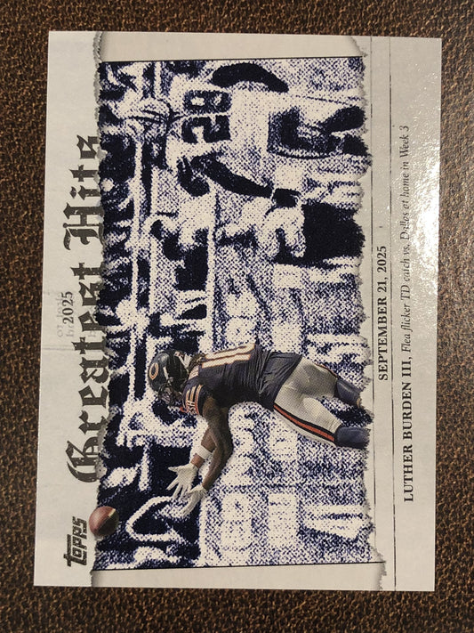 Luther Burden III - 2026 Topps Flagship - Greatest Hits Insert - Bears