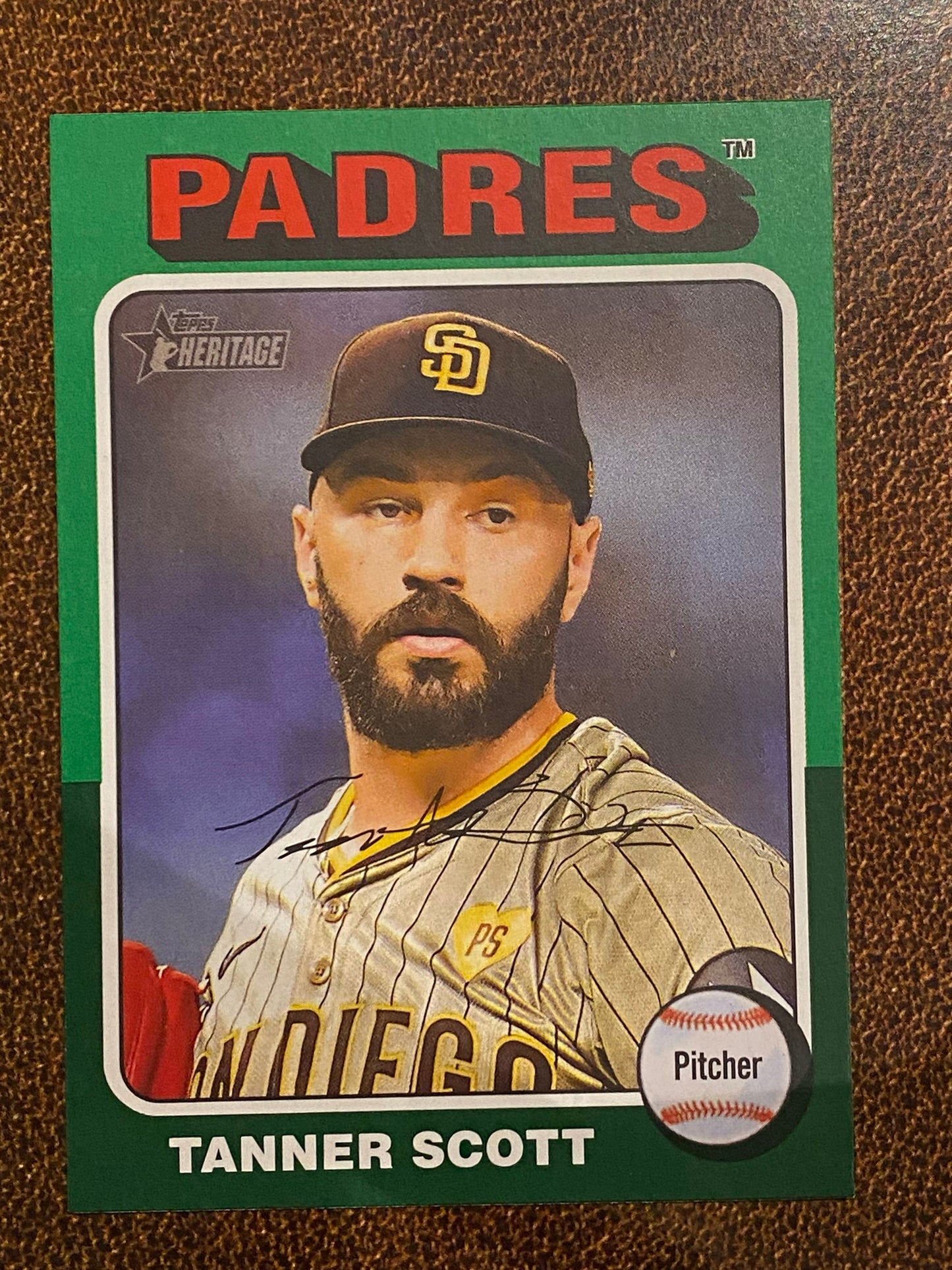 Tanner Scott - 2024 Topps Heritage High Number - Green Border - Padres