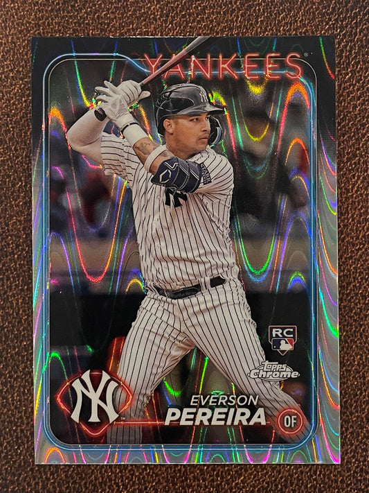 Everson Pereira - 2024 Topps Chrome - Raywave Refractor - Yankees