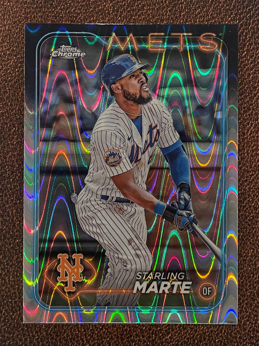 Starling Marte - 2024 Topps Chrome - Raywave Refractor - Mets