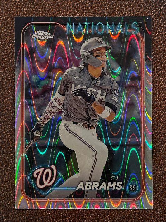 CJ Abrams - 2024 Topps Chrome - Raywave Refractor - Nationals