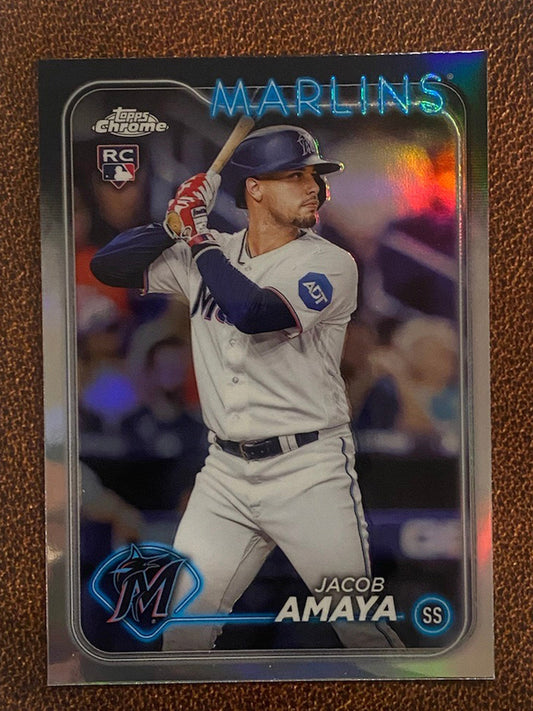 Jacob Amaya - 2024 Topps Chrome - Refractor - Marlins