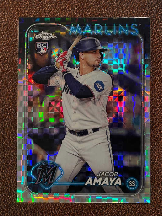 Jacob Amaya - 2024 Topps Chrome - XFractor - Marlins