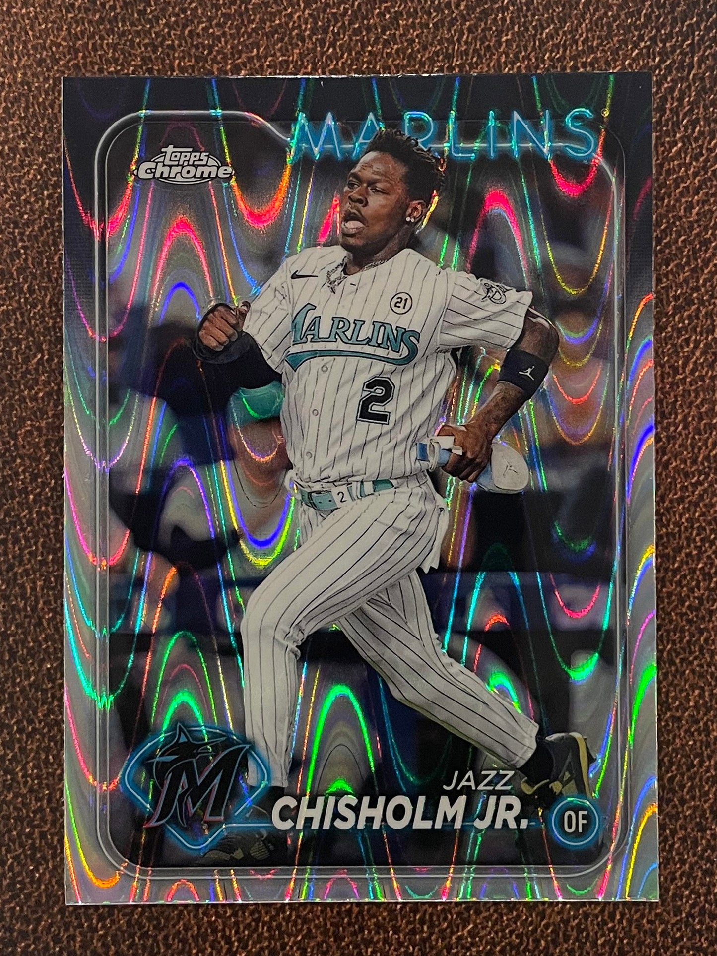 Jazz Chisholm Jr. - 2024 Topps Chrome - Raywave Refractor - Marlins