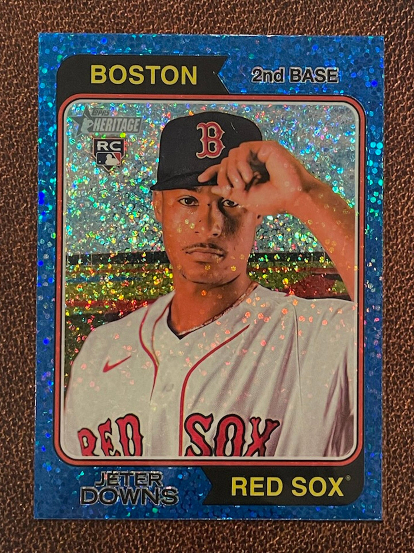 Jeter Downs - 2023 Topps Heritage - Blue Sparkle Parallel - Nationals