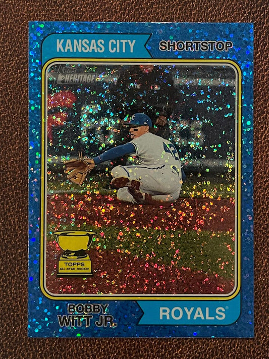 Bobby Witt Jr. - 2023 Topps Heritage - Blue Sparkle Parallel - Royals