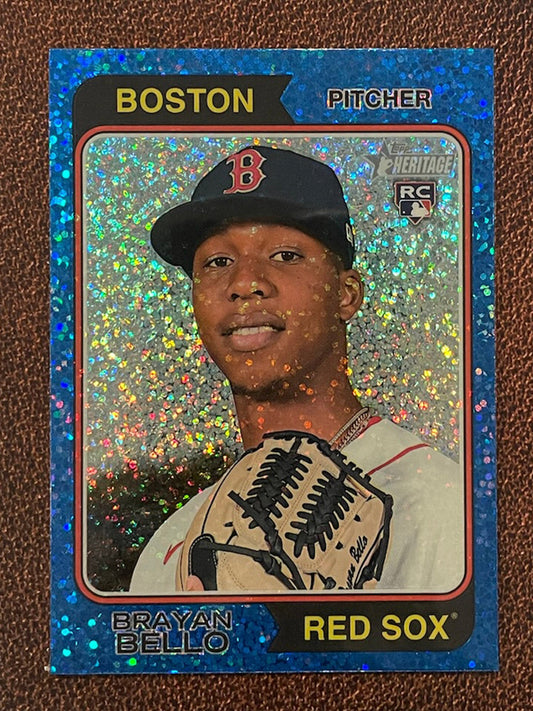 Brayan Bello - 2023 Topps Heritage - Blue Sparkle Parallel - Red Sox