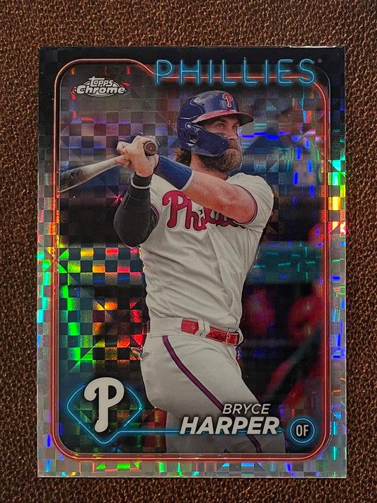 Bryce Harper - 2024 Topps Chrome - XFractor - Phillies