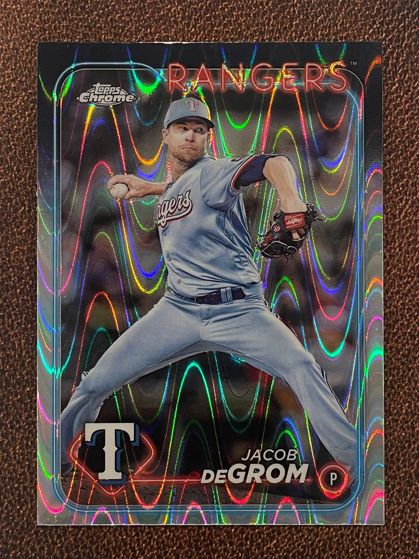 Jacob deGrom - 2024 Topps Chrome - Raywave Refractor - Rangers