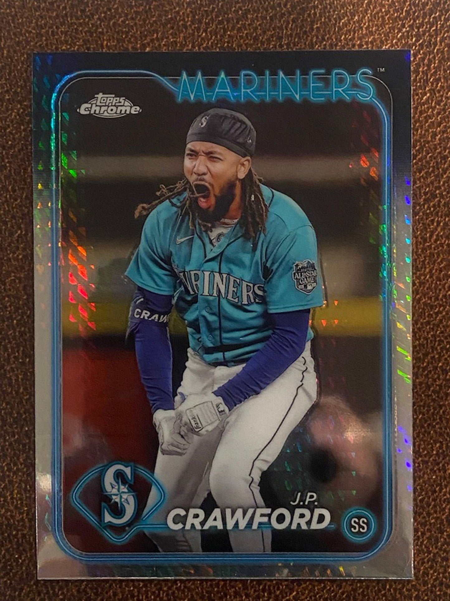 J.P. Crawford - 2024 Topps Chrome - Prism Refractor - Mariners