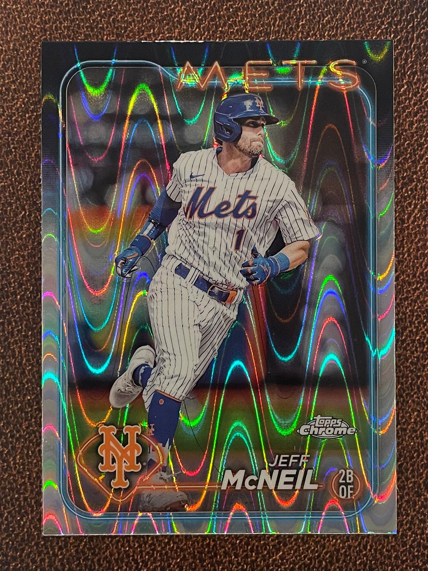 Jeff McNeil - 2024 Topps Chrome - Raywave Refractor - Mets