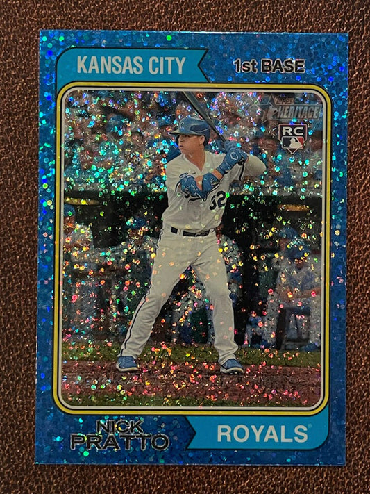 Nick Pratto - 2023 Topps Heritage - Blue Sparkle Parallel - Royals