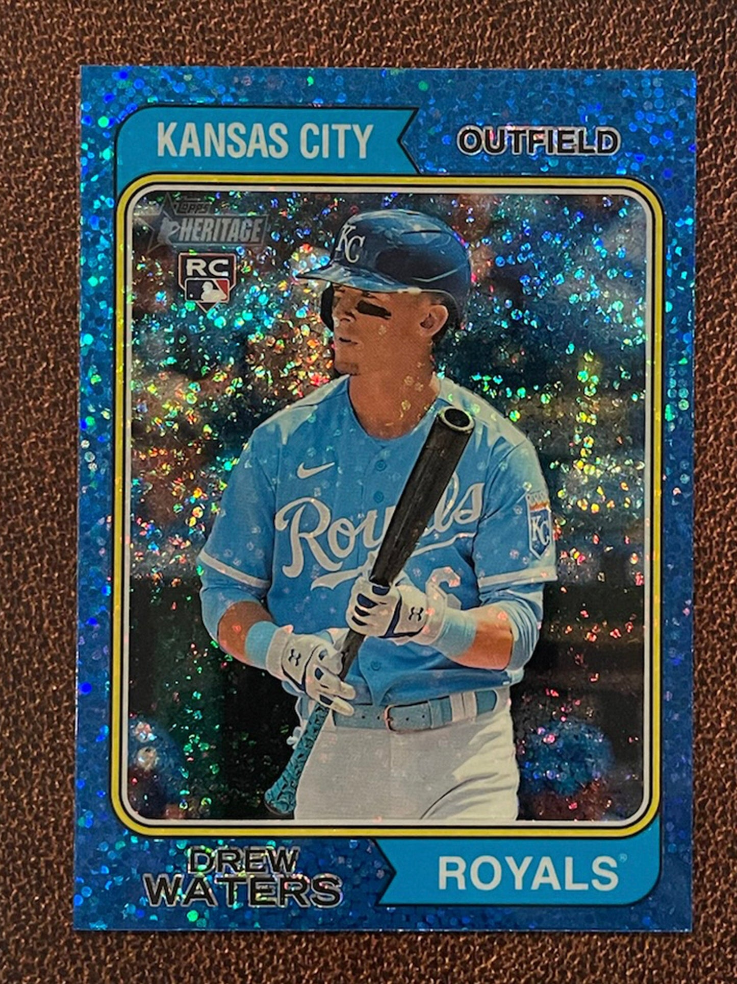 Drew Waters - 2023 Topps Heritage - Blue Sparkle Parallel - Royals