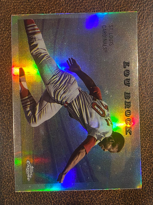 Lou Brock - 2025 Topps Chrome Platinum - 1955 Topps Rails And Sails - Cardinals