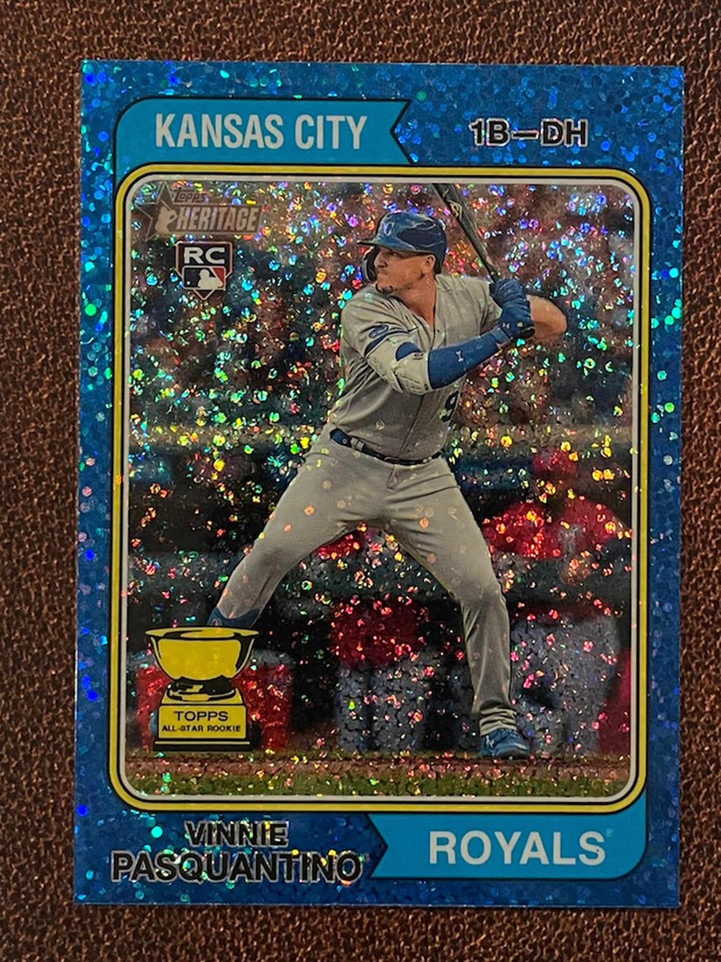 Vinnie Pasquantino - 2023 Topps Heritage - Blue Sparkle Parallel - Royals