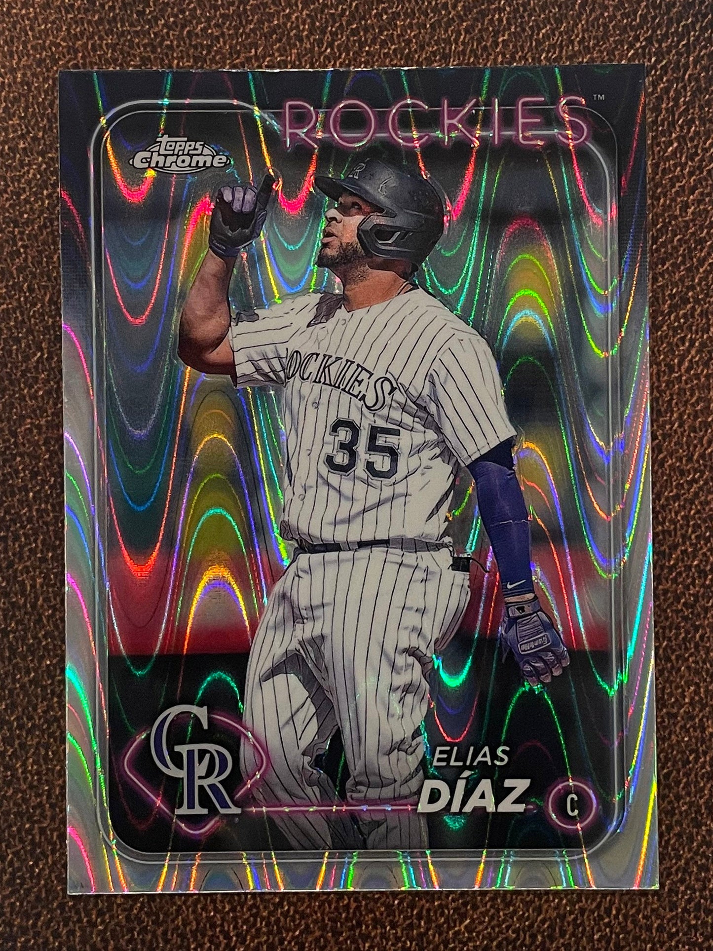 Elias Diaz - 2024 Topps Chrome - Raywave Refractor - Rockies