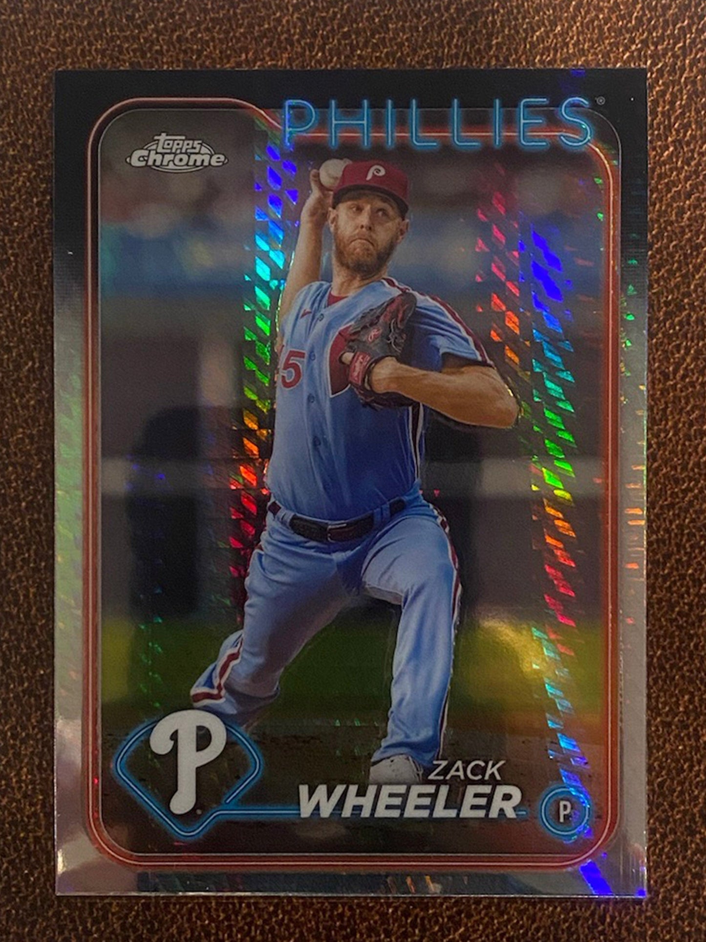 Zack Wheeler - 2024 Topps Chrome - Prism Refractor - Phillies