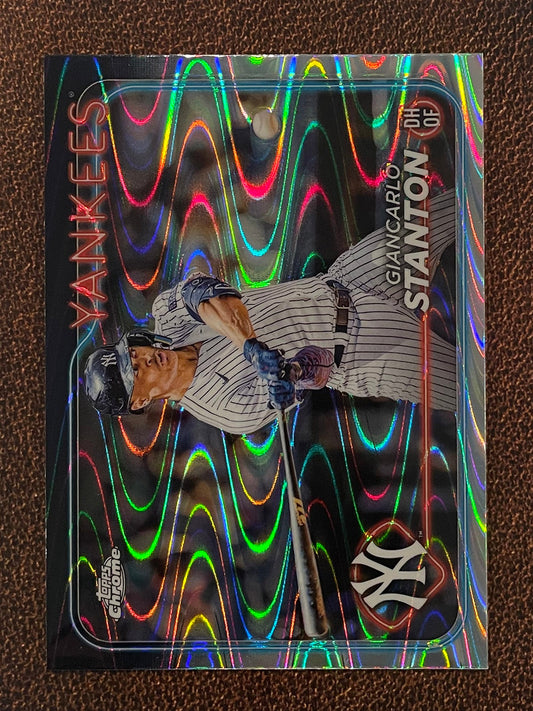 Giancarlo Stanton - 2024 Topps Chrome - Raywave Refractor - Yankees