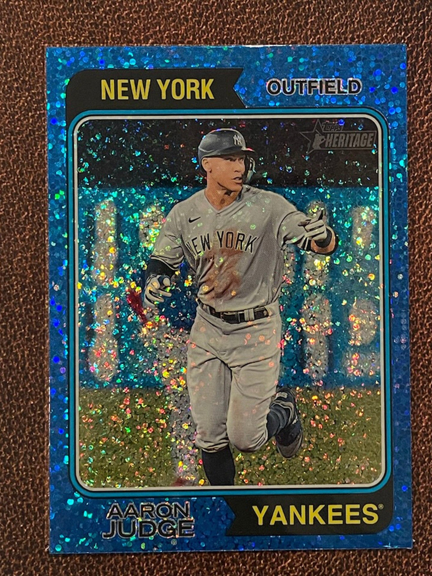 Aaron Judge - 2023 Topps Heritage - Blue Sparkle Parallel - Yankees