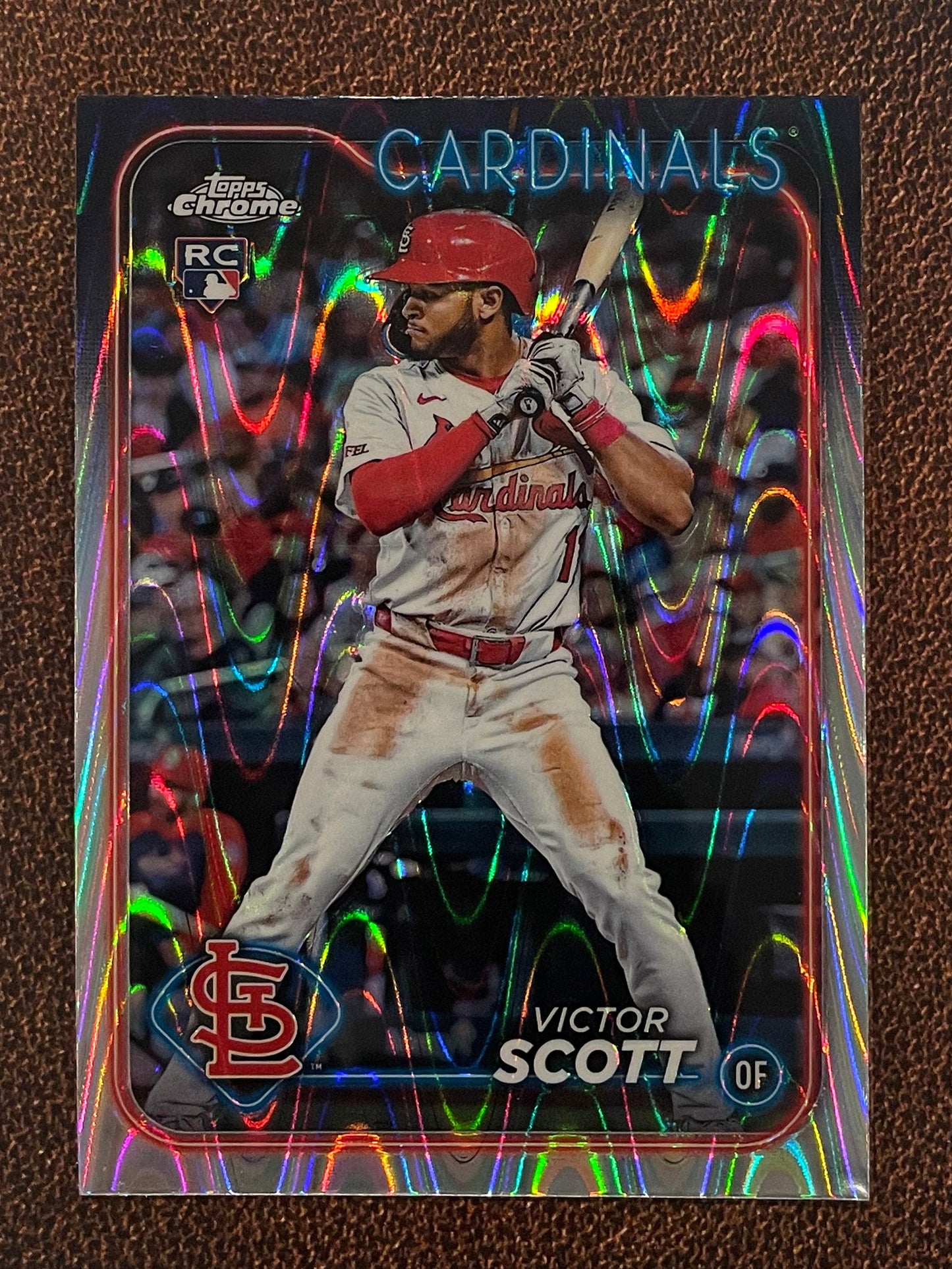 Victor Scott - 2024 Topps Chrome - Raywave Refractor - Cardinals