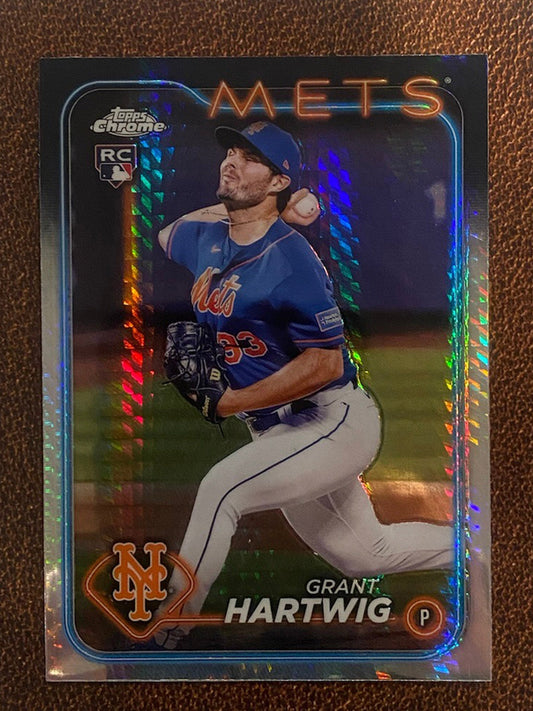 Grant Hartwig - 2024 Topps Chrome - Prism Refractor - Mets