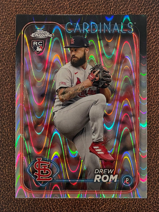 Drew Rom - 2024 Topps Chrome - Raywave Refractor - Cardinals