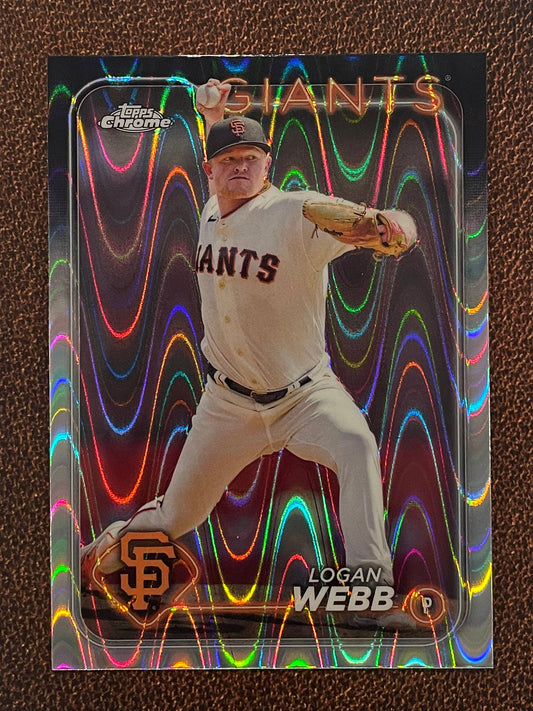 Logan Webb - 2024 Topps Chrome - Raywave Refractor - Giants