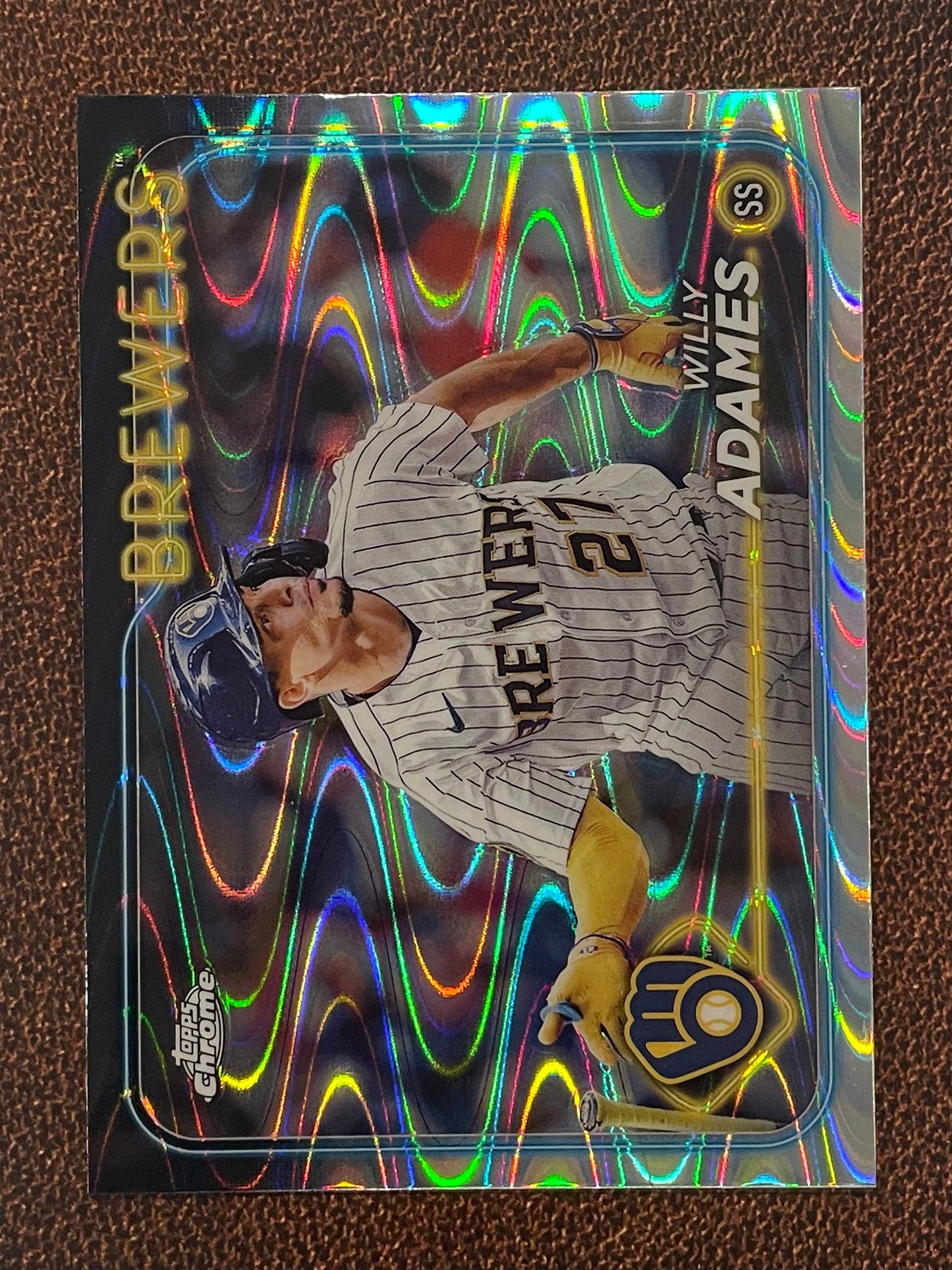 Willy Adames - 2024 Topps Chrome - Raywave Refractor - Brewers