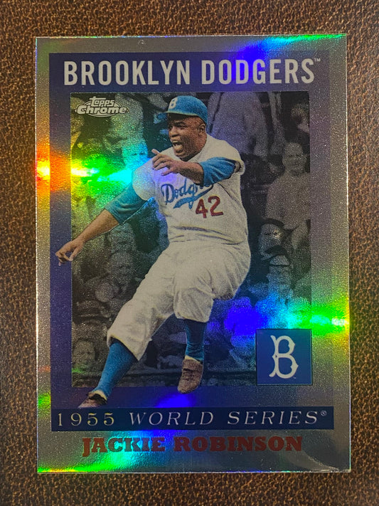 Jackie Robinson - 2025 Topps Chrome Platinum - 1955 World Series - Dodgers