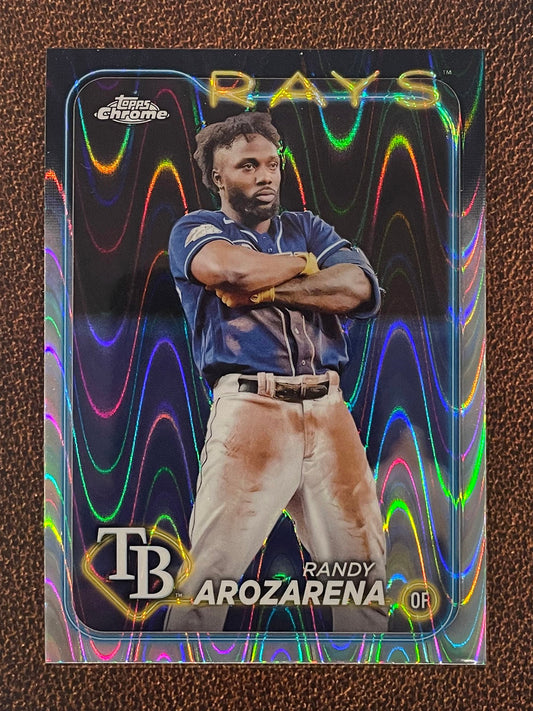 Randy Arozarena - 2024 Topps Chrome - Raywave Refractor - Rays